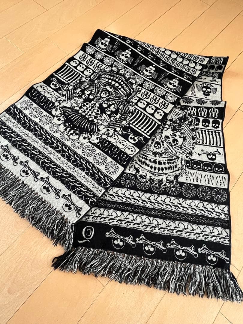 未使用品)ALEXANDER McQUEEN スカルデザイン マフラー