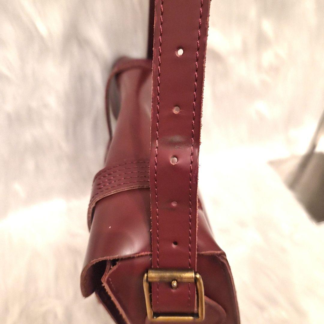 【Dr.Martens】レザーサッチェルバッグ/13インチ/チェリーレッド