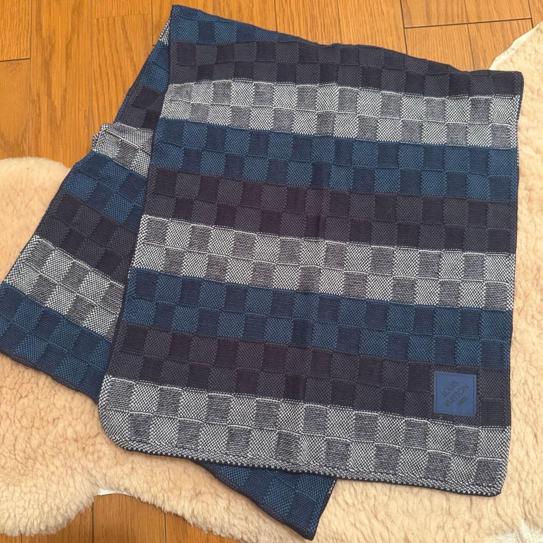 【未使用】LOUIS VUITTON ルイヴィトン コットン ストール ダミエ