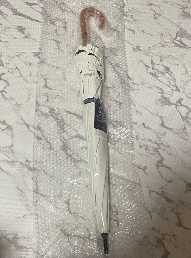 芦屋ロサブラン 日傘 ミドルサイズ シングルフリル　アイボリー