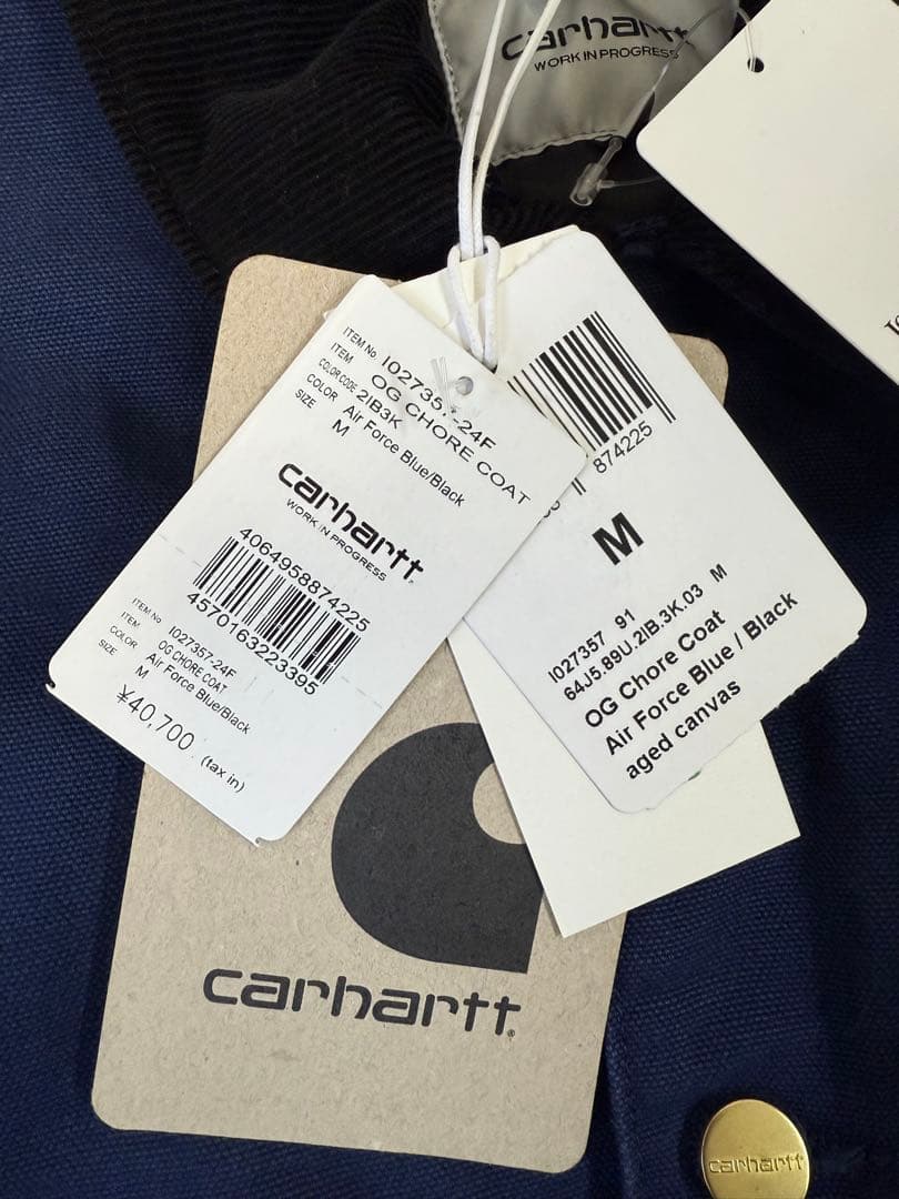 新品 Carhartt WIP OG CHORE COAT カバーオール M 紺