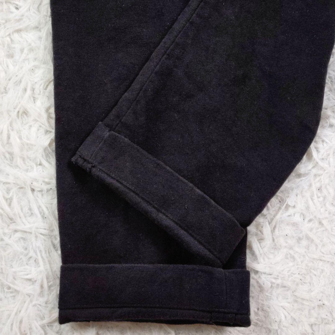 [美品]S.E.H KELLY　パンツ　ウールスウェード　ブラック　英国　L相当