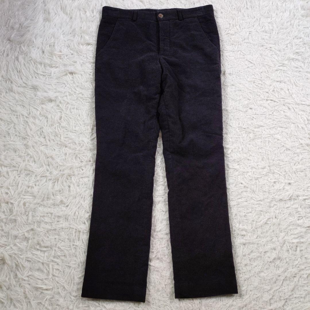 [美品]S.E.H KELLY　パンツ　ウールスウェード　ブラック　英国　L相当