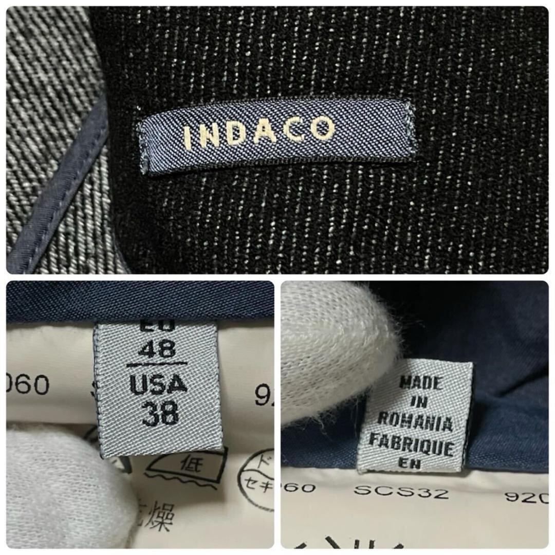 極美品● アルマーニコレツォーニ テーラードジャケット ダブル インディゴ 48