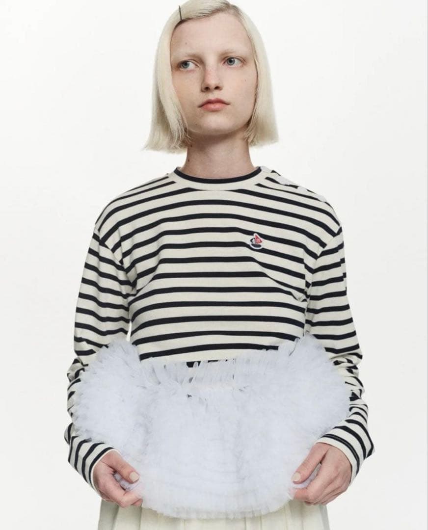 正規品 Bibiy. FRANCINE TULLE TOP 25AW NAVY