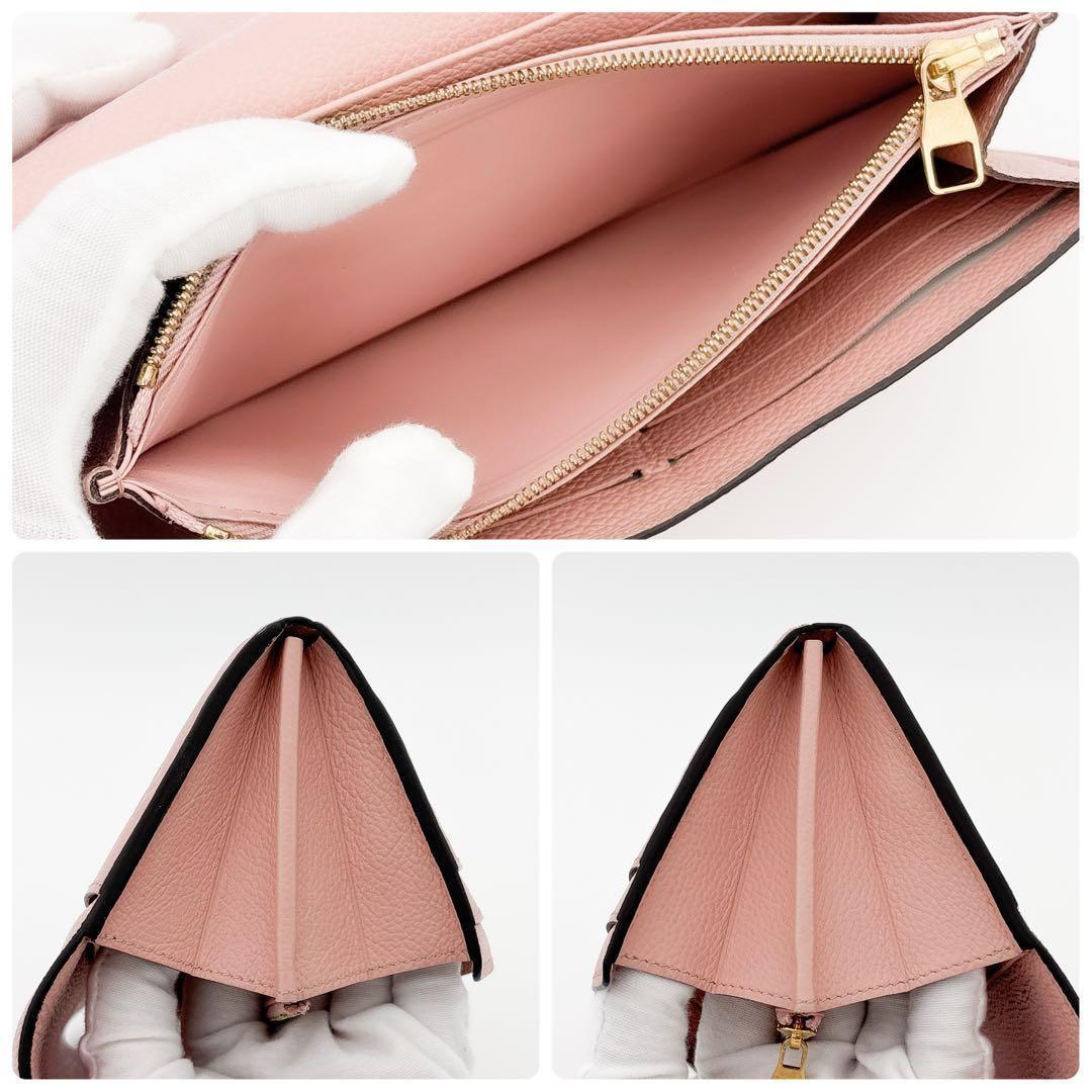 【美品】ルイヴィトン ポルトフォイユ サラ アンプラント 長財布 ピンク