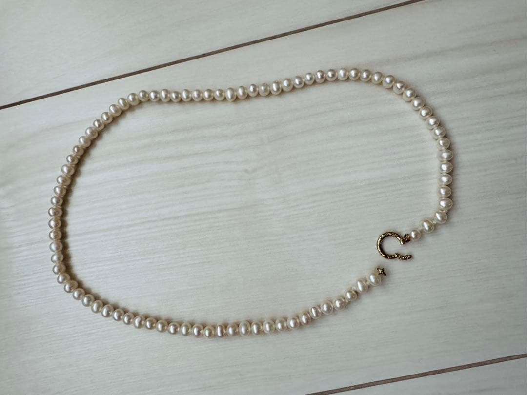 Agete ゴールドパールネックレス