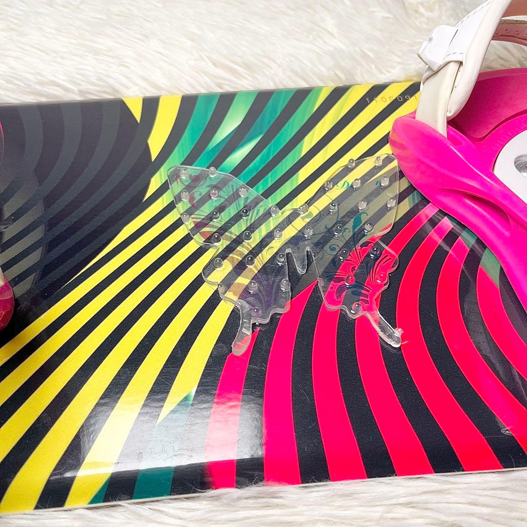 【良品】KISSMARK スノーボード 110cm ビンディング付 キッズ