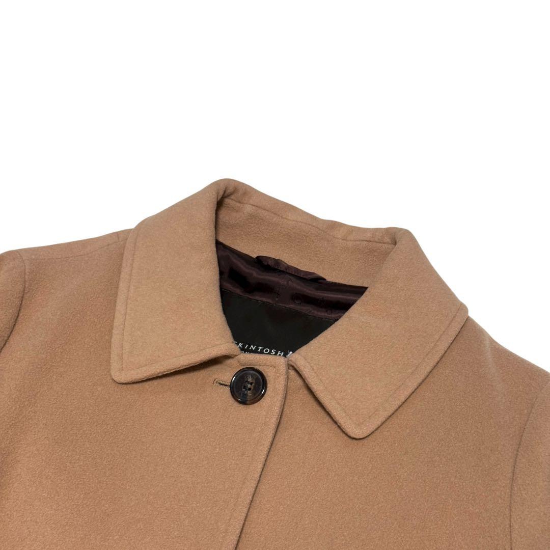 美品 マッキントッシュロンドン メルトン　ロングステンカラーコート キャメル44