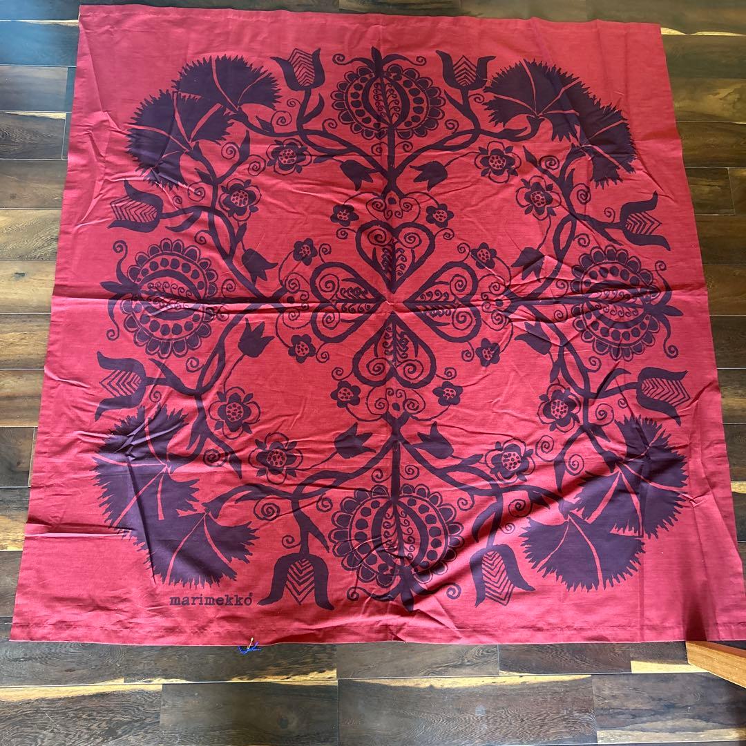 marimekko ヴィンテージテーブルクロス 赤