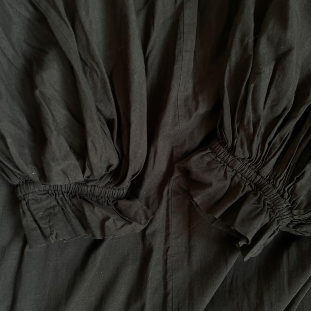 MARIHA 春の花のドレス　黒　ロングワンピース ブラック　長袖