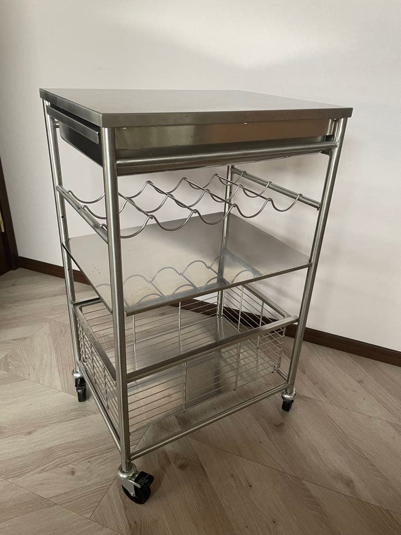 廃盤品　IKEA イケア ステンレス製キッチンワゴン