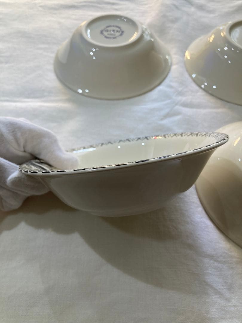 新品未使用 ジアン／GIEN チューリップ／ブラック シリアルボール4枚セット