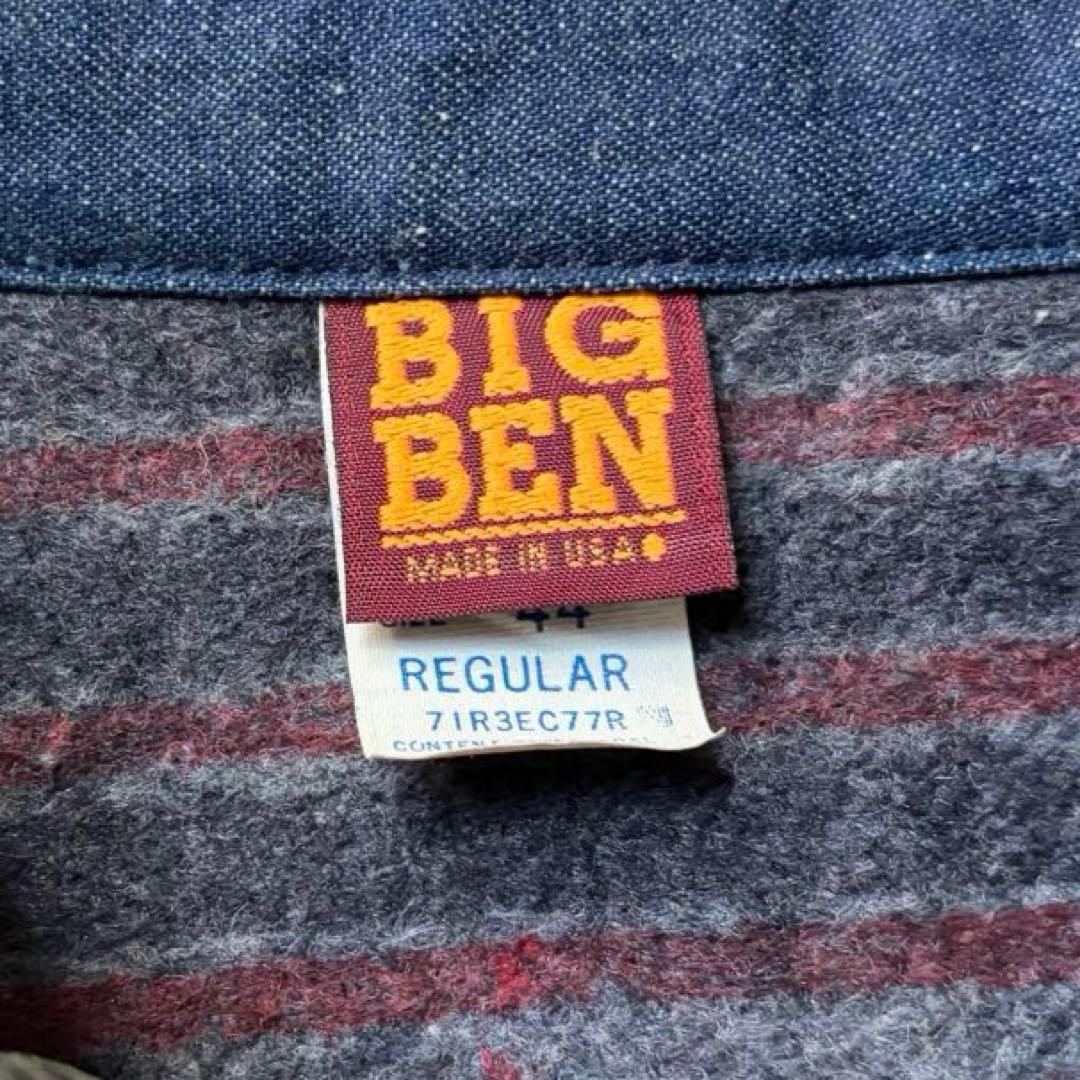 USA製80s◯BIGBEN ビッグベン カバーオール 裏地 濃紺 44 XL