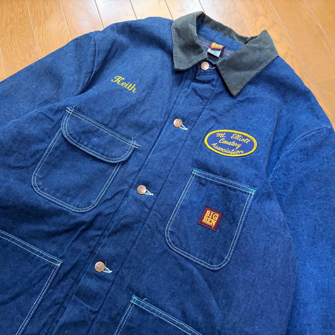 USA製80s◯BIGBEN ビッグベン カバーオール 裏地 濃紺 44 XL