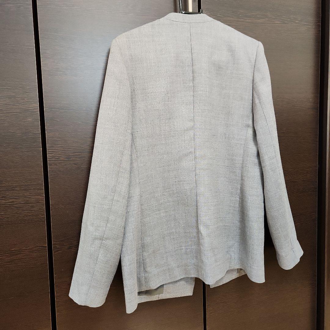 本日限定！【美品】スピックアンドスパン ダブルクロスVカラージャケット グレー