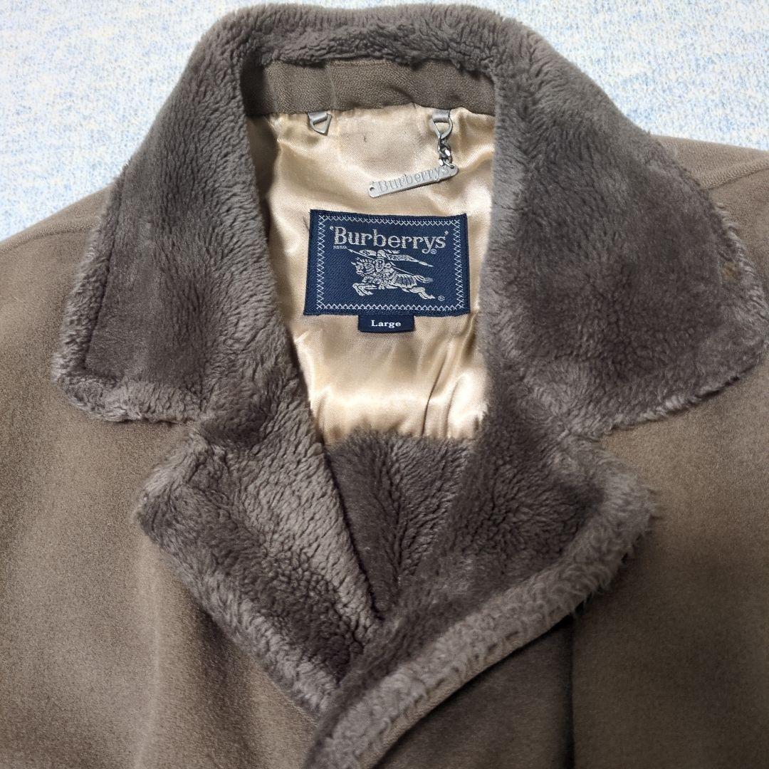 ✨希少✨ バーバリー ラムウール100% ボアギャングコート ヴィンテージ L