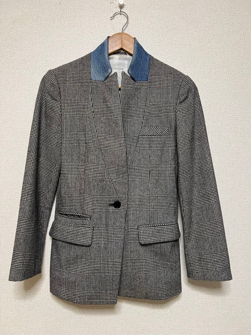 ☆jonnlynx タスマニアウール　グレンチェック　ジャケット☆