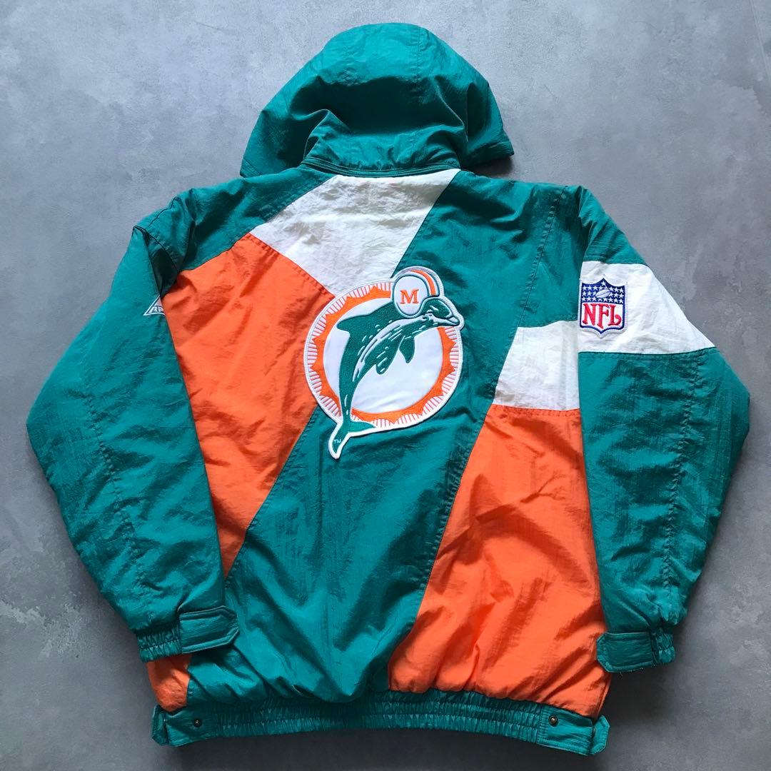 90s NFL PRO LINE マイアミドルフィンズ ナイロンジャケット 中綿