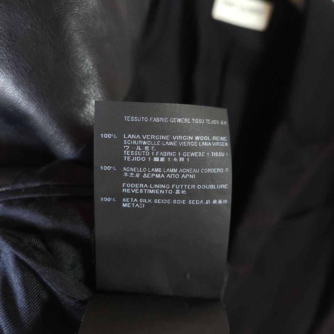 14ss SAINT LAURENT PARIS スモーキングジャケット レザー