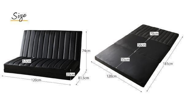 新品 送料込 1台3役 カウチソファ ベッドスタイル3wayソファ120 be