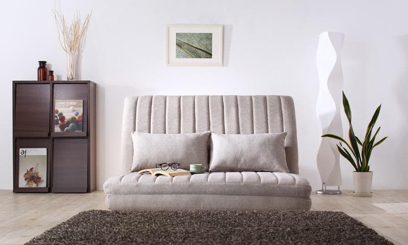 新品 送料込 1台3役 カウチソファ ベッドスタイル3wayソファ120 be