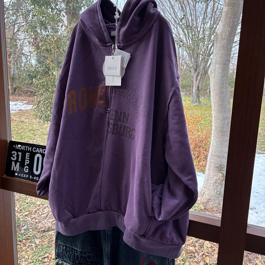 裏毛 ピグメント リメイク 風 パーカー ヴィンテージ パープル 2点