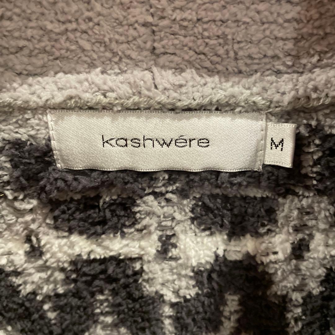 kashwere JACQUARD CARDIGAN Mサイズ グレー