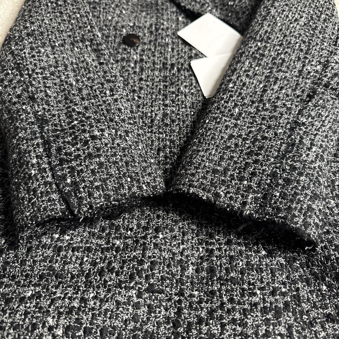 【新品タグ付き】Theory セオリー ツイード ダブルチェスターコート L