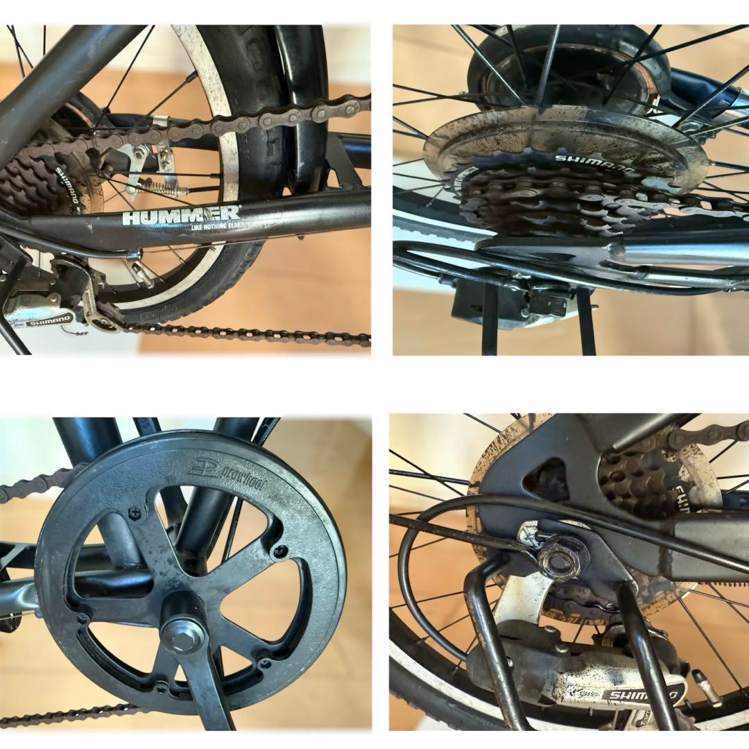 ハマー HUMMER 折りたたみ自転車 ブラック18インチ