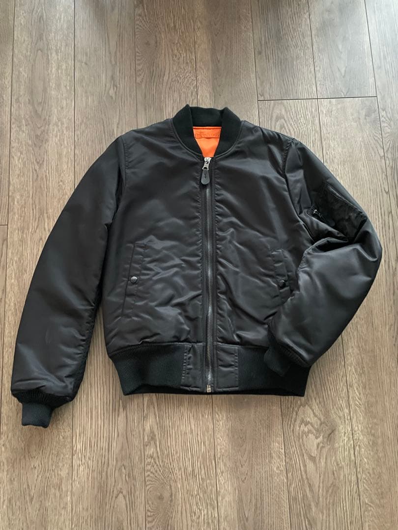 WINDANDSEA ウィンダンシー　MA-1 フライトジャケット 黒　ブラック