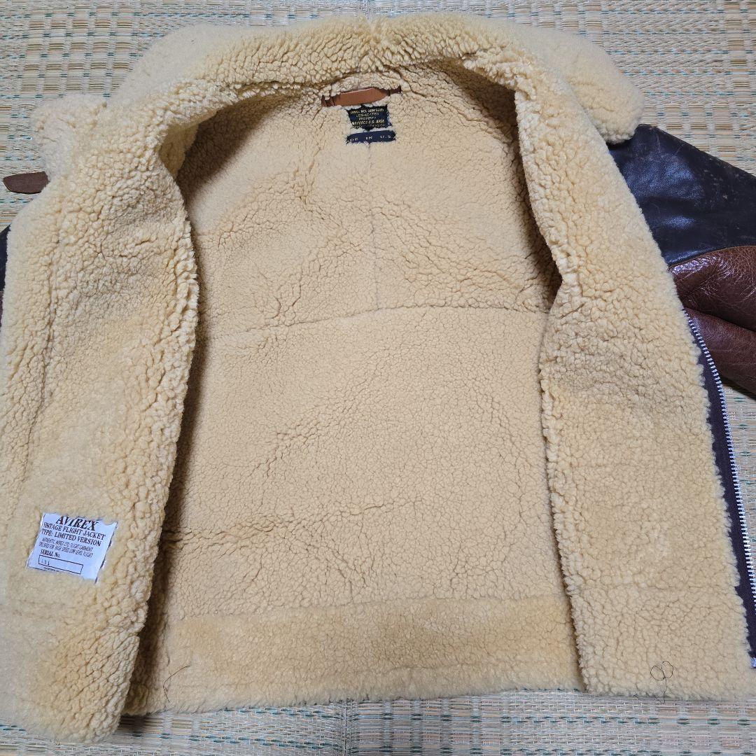 AVIREX　革ムートンフライトジャケット　B3
