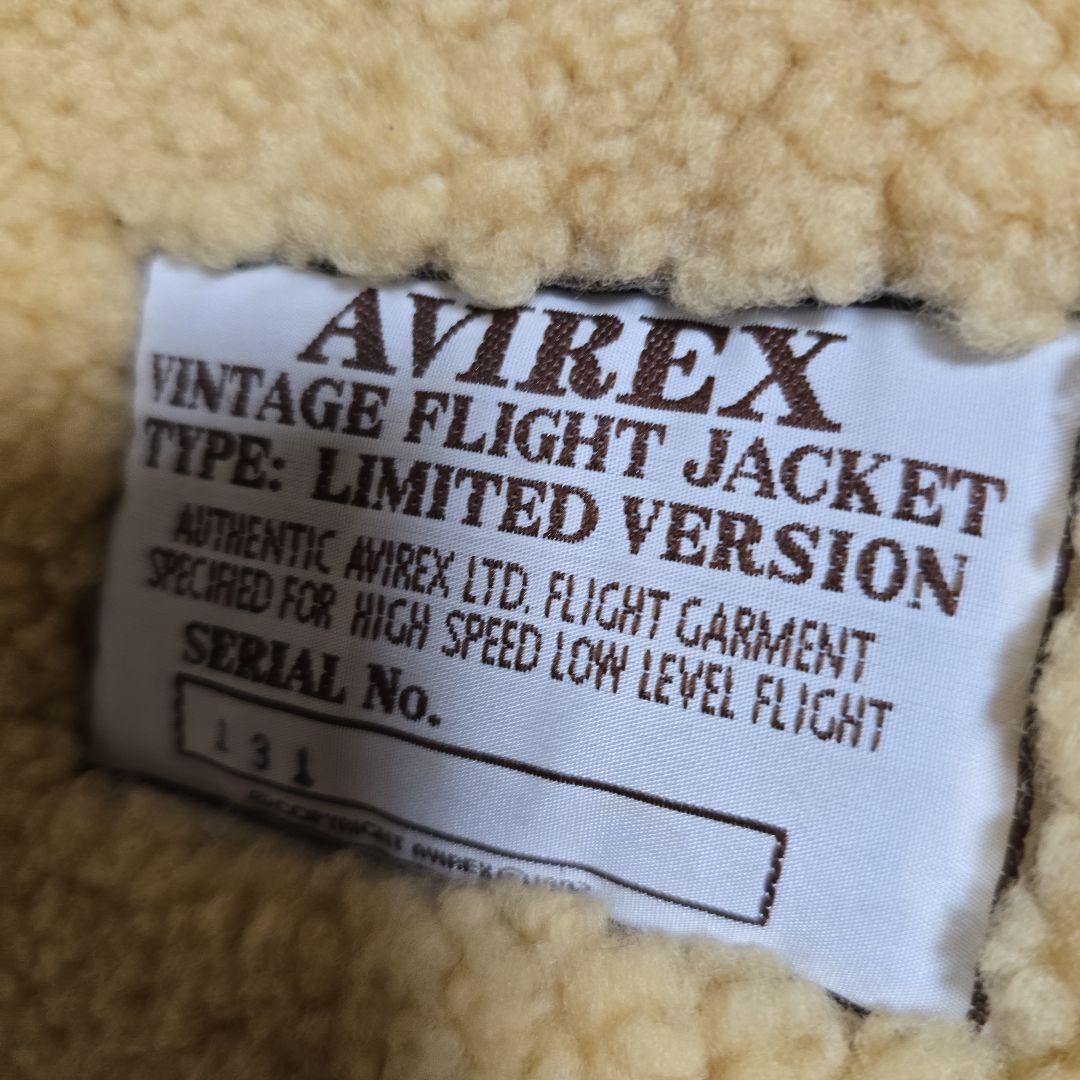 AVIREX　革ムートンフライトジャケット　B3