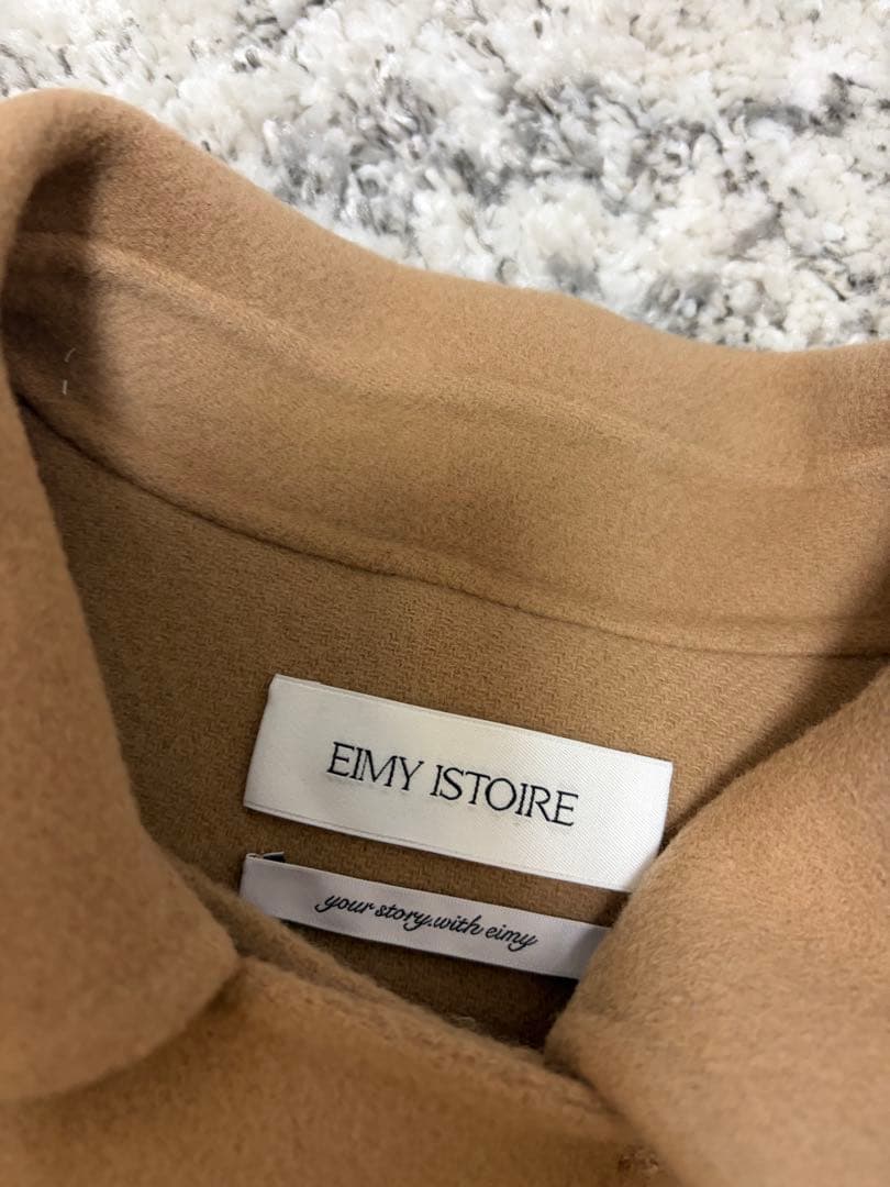 EIMY ISTOIREウールショートトレンチコート キャメル 36サイズ