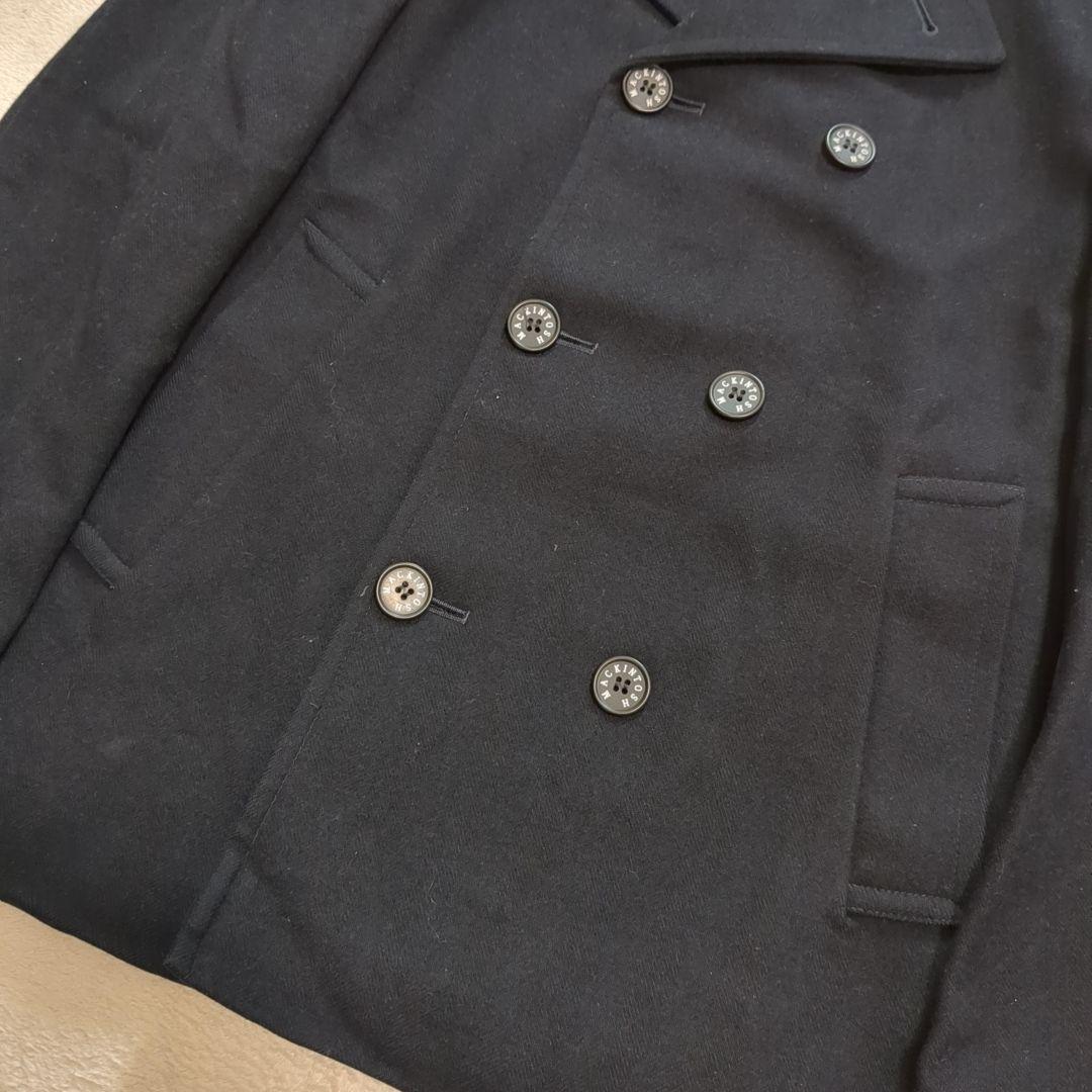 マッキントッシュ メルトンウール ピーコート ネイビー 英国製 36サイズ