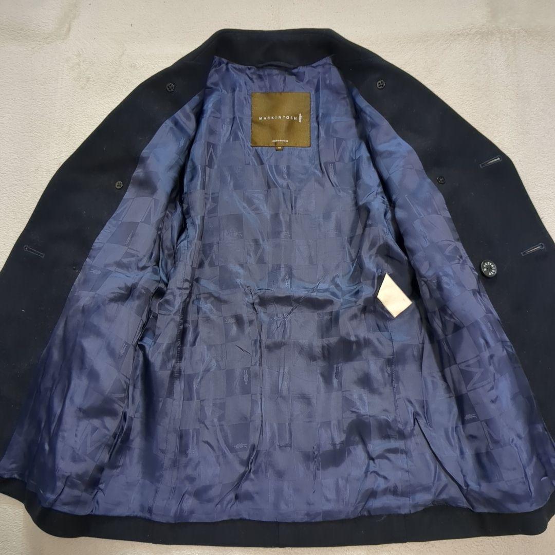 マッキントッシュ メルトンウール ピーコート ネイビー 英国製 36サイズ