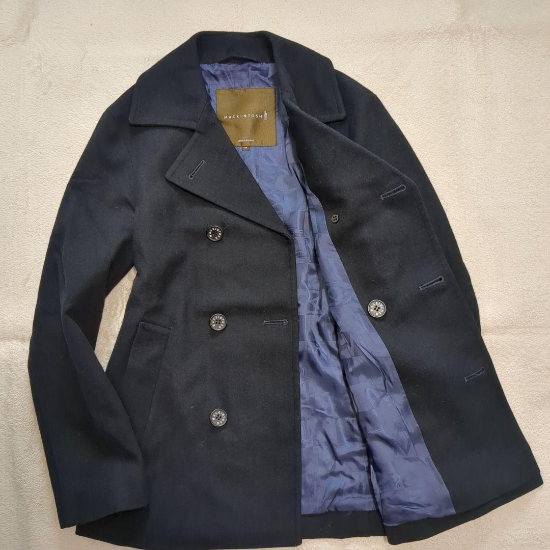 マッキントッシュ メルトンウール ピーコート ネイビー 英国製 36サイズ