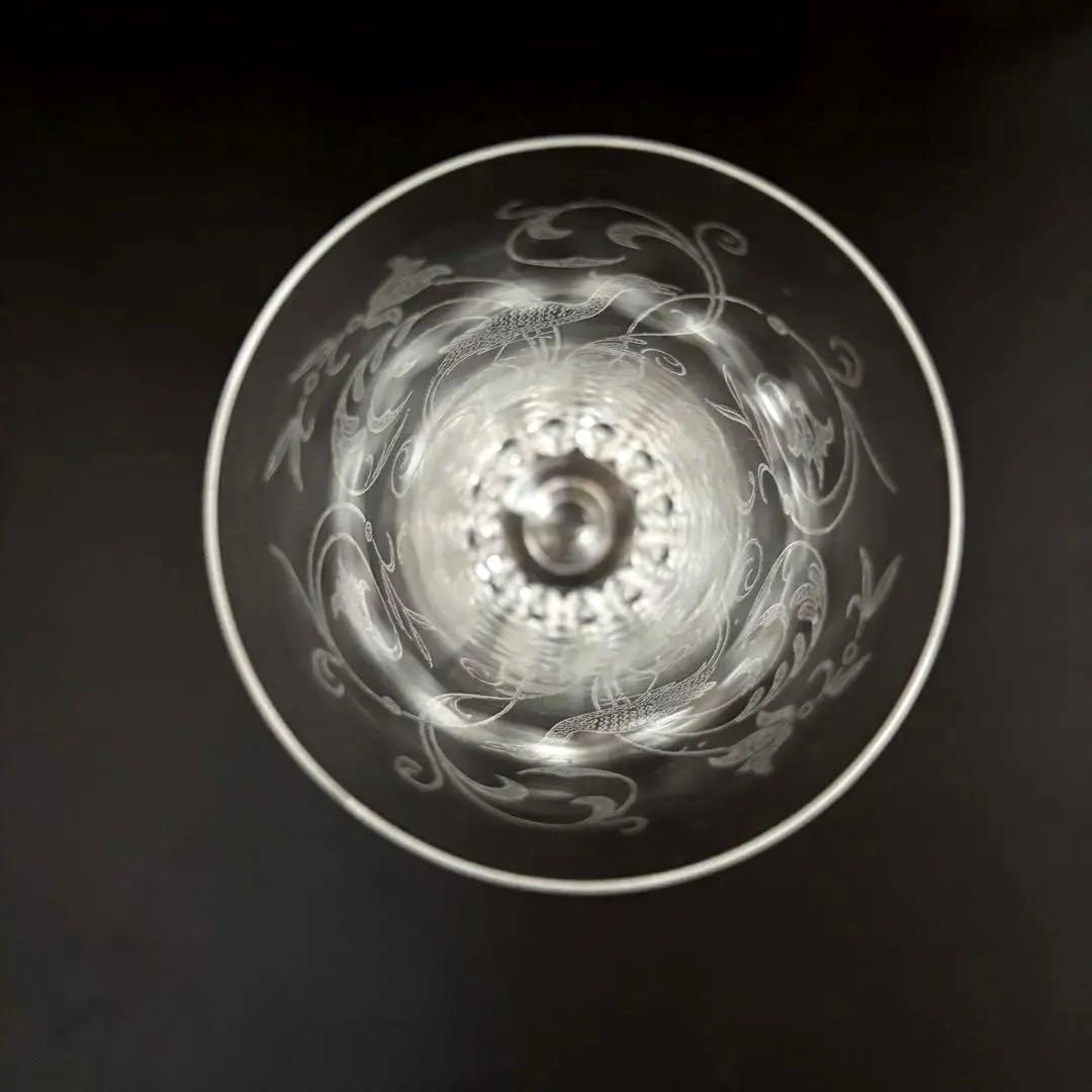 【美品】【バカラ】 パルメ 不死鳥 エッチング シャンパンフルート グラス