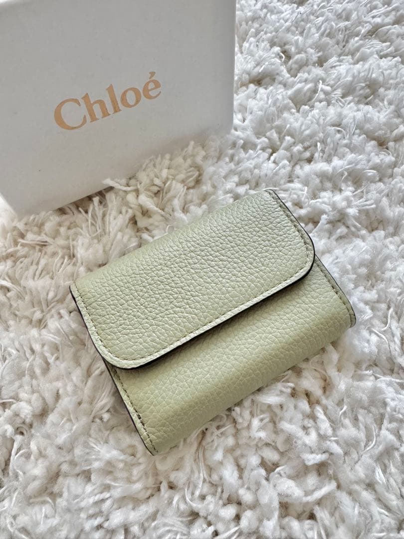 [Chloé] 新品 クロエ 三つ折り財布 ライトグリーン