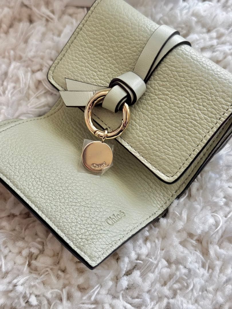 [Chloé] 新品 クロエ 三つ折り財布 ライトグリーン