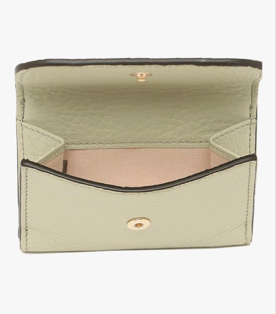 [Chloé] 新品 クロエ 三つ折り財布 ライトグリーン