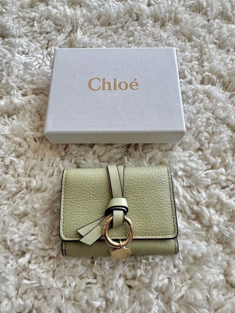 [Chloé] 新品 クロエ 三つ折り財布 ライトグリーン
