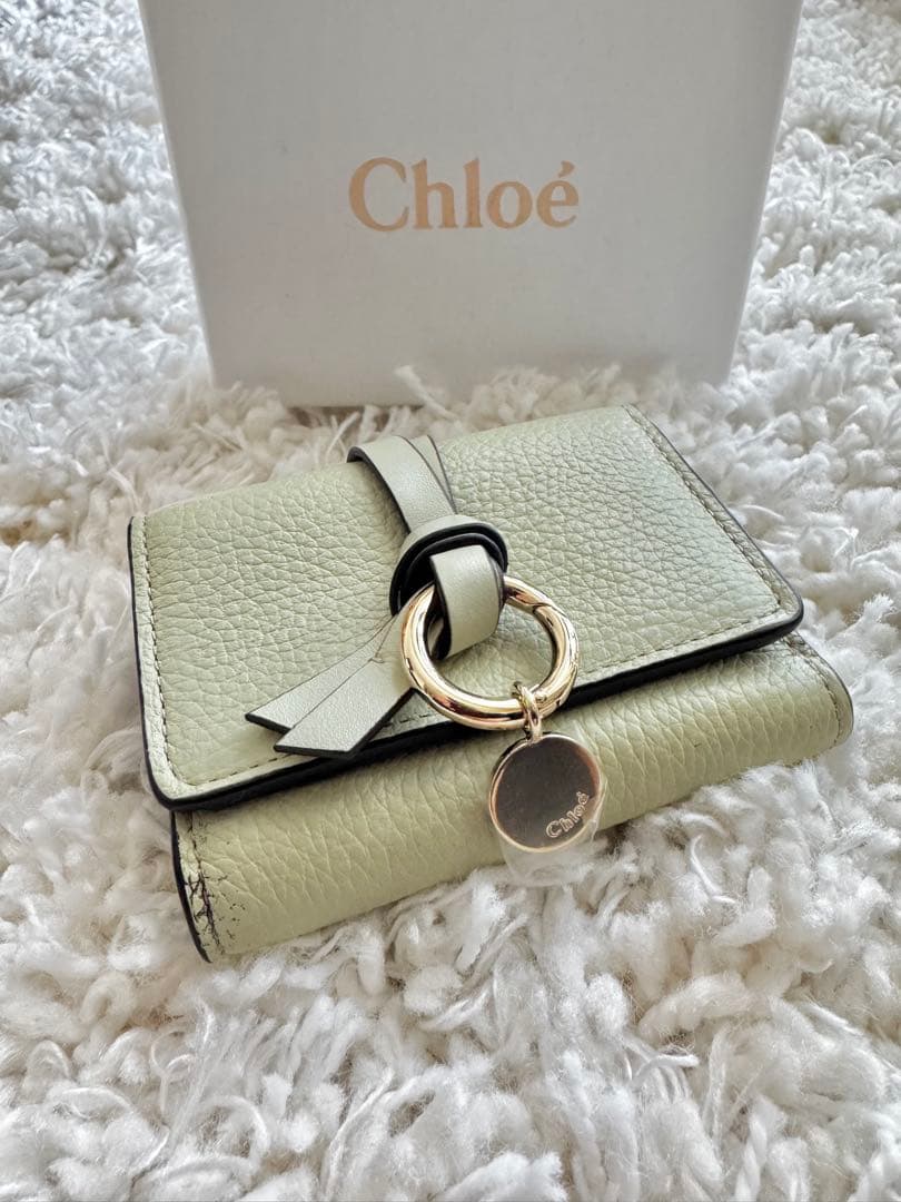 [Chloé] 新品 クロエ 三つ折り財布 ライトグリーン