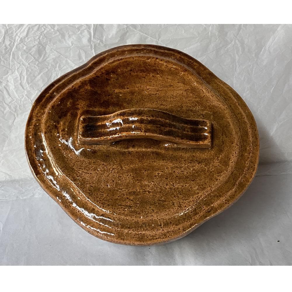 F1407 大樋焼 喰篭 大樋一楽 共箱 蓋物 菓子器 喰籠 茶道具