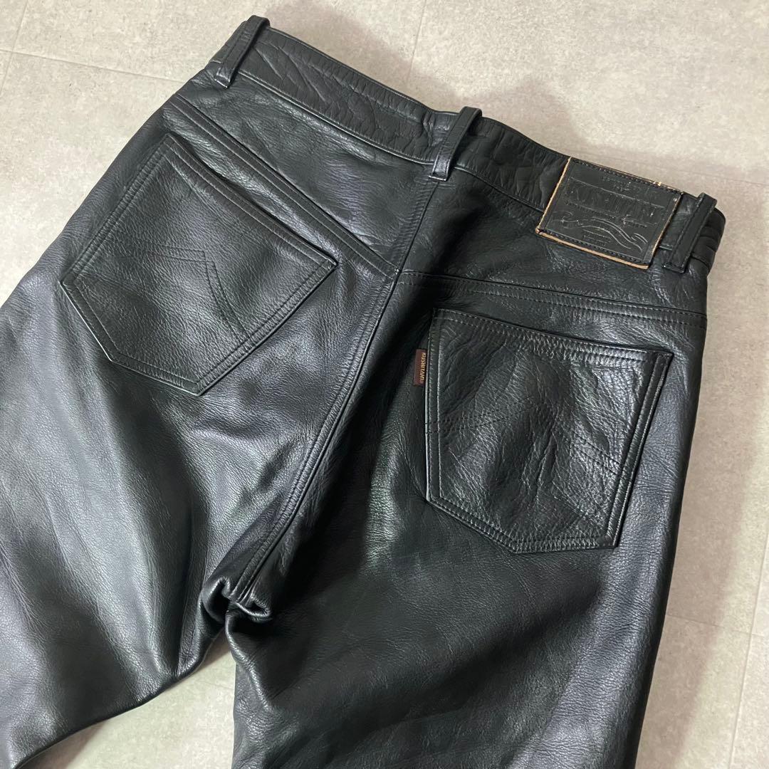 KUSHITANI 浜松 レザーパンツ/バイク/sizeLL/黒/