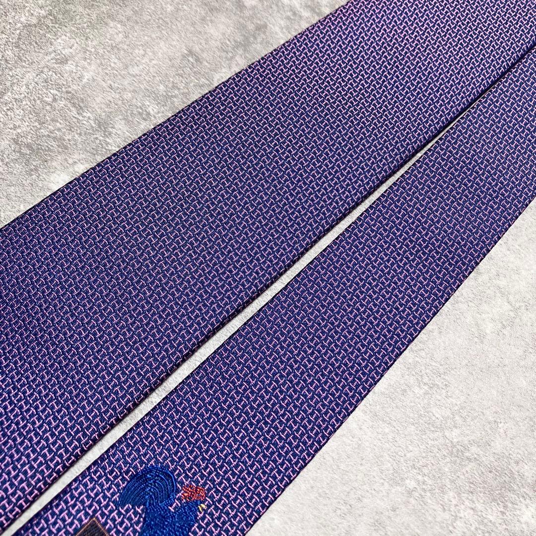 【新品タグ箱付き】　エルメス　ネクタイ　ファソネ　H柄　ジャガード織　フランス製