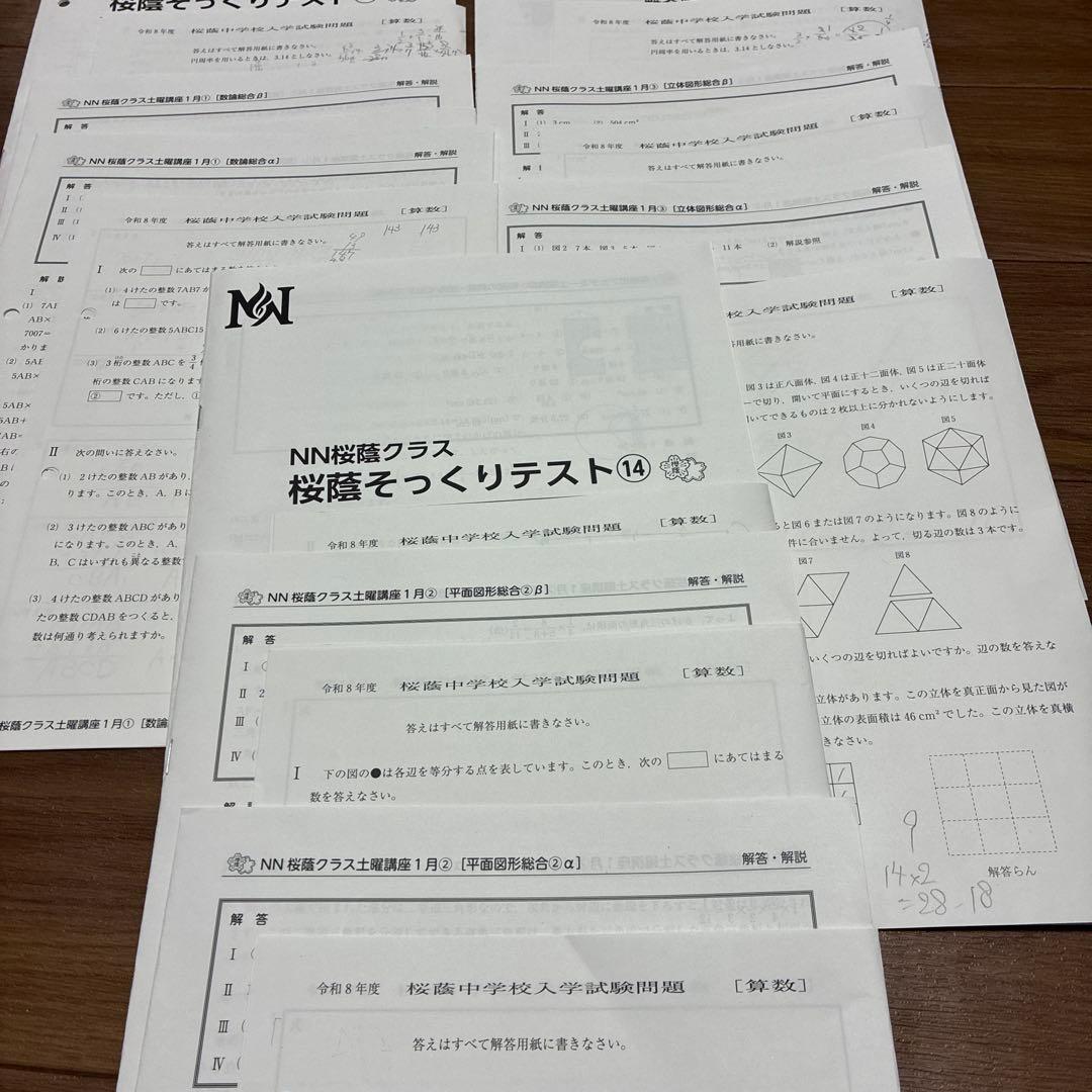 NNN桜蔭算数そっくりテスト 13-14-15 ＋a+b