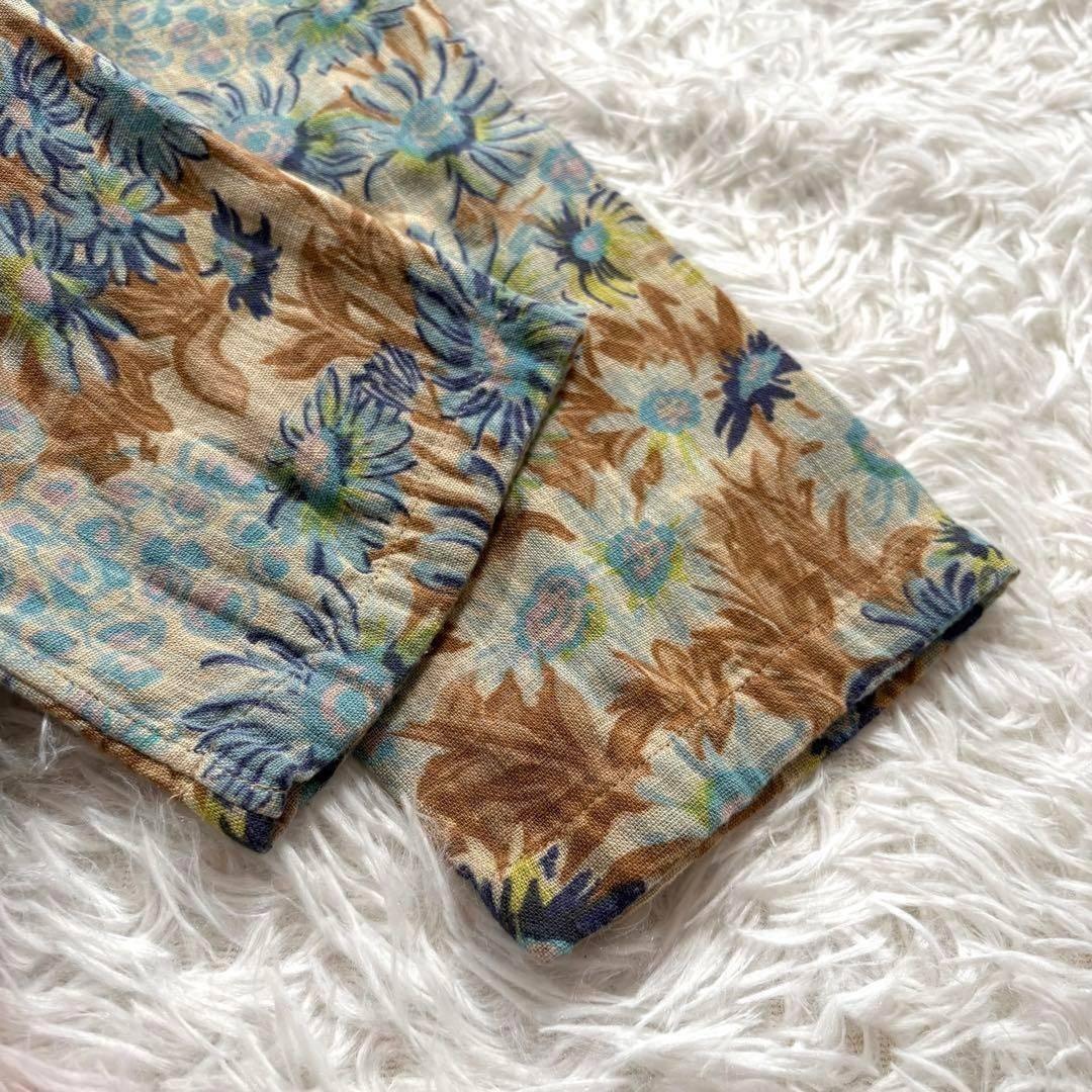 45rpm 二重織りガーゼの花柄ドレス　チュニック　ワンピース　フラワープリント