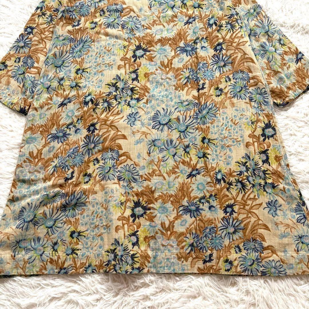 45rpm 二重織りガーゼの花柄ドレス　チュニック　ワンピース　フラワープリント