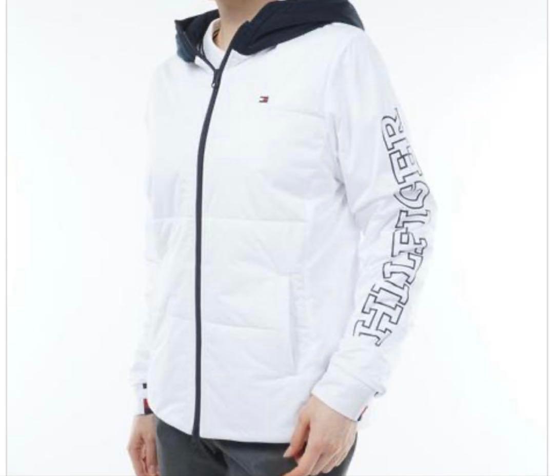 一度のみ使用★トミーヒルフィガーゴルフ　防風フーディ中綿ジャケット　M